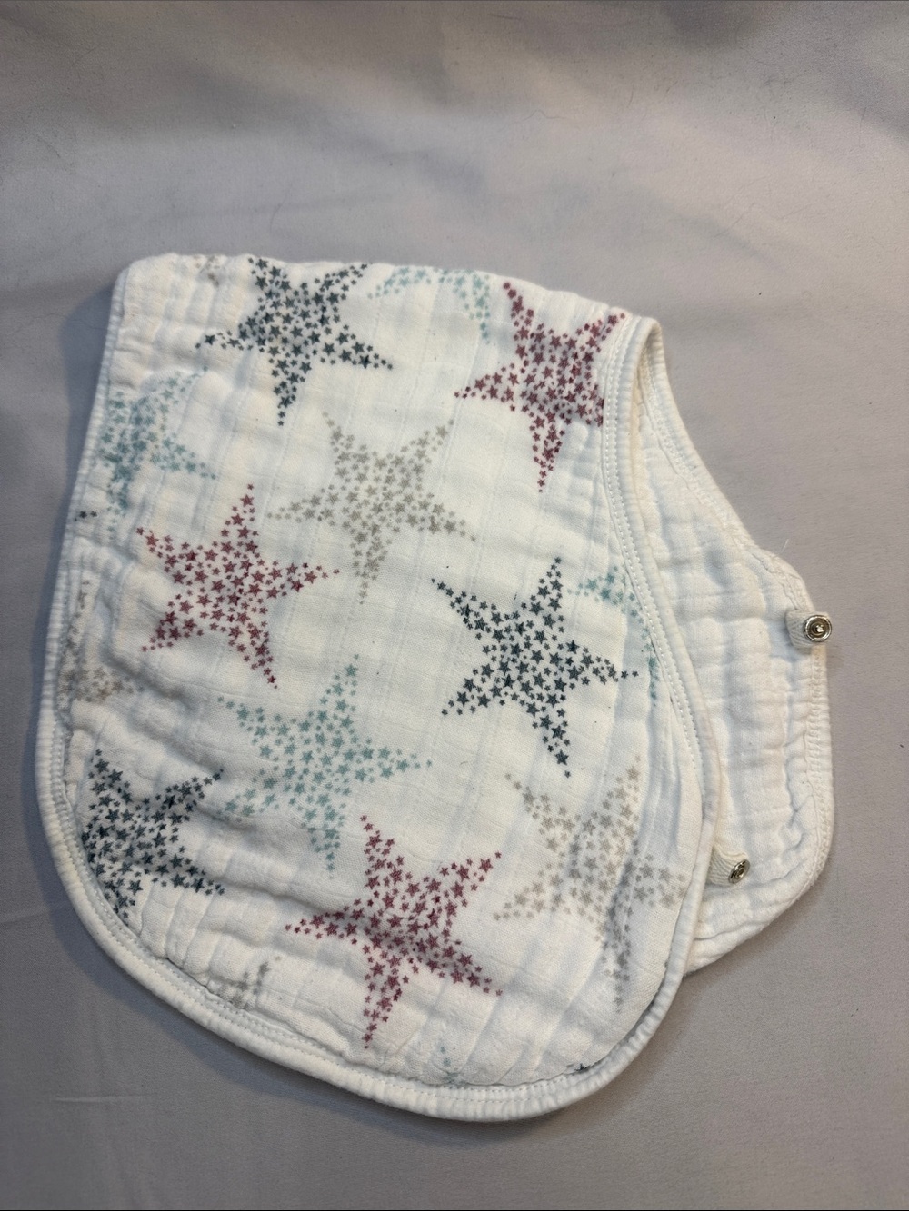 aden + anais Soft Muslin Cotton Bib with star pattern